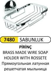 SABUNLUK TEL PİRİNÇ KÖŞELİ ROZETLİ