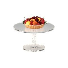 AKRİLİK AYAKLI PASTA STANDI  R-24 CM H 13,5 CM