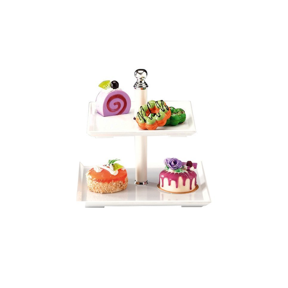 2 KATLI MELAMİN TEŞHİR STANDI 20*20-25*25 H 23 CM