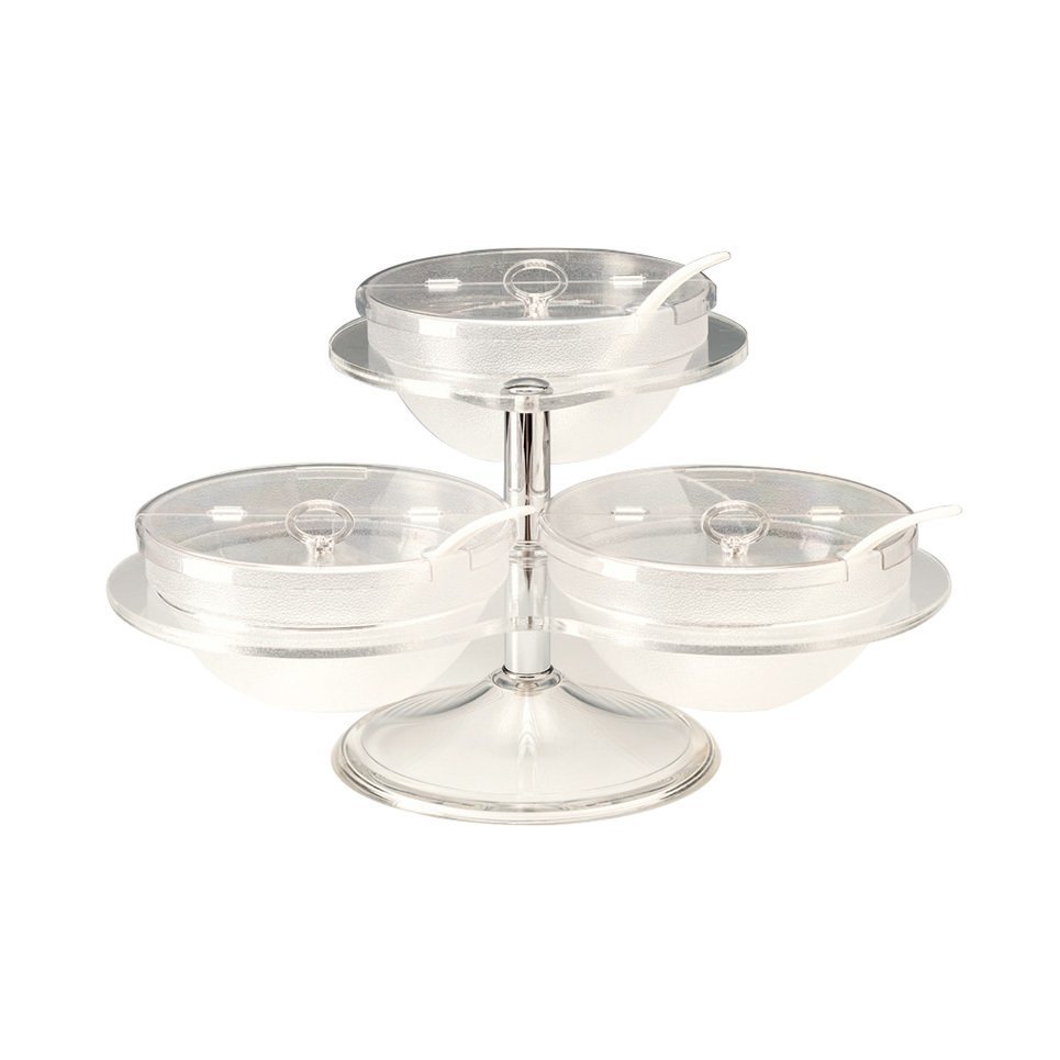 3 LÜ POLYCARBONAT KASELİ KAPAKLI TEŞHİR STANDI 54*50* H 30 CM