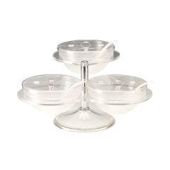 3 LÜ POLYCARBONAT KASELİ KAPAKLI TEŞHİR STANDI 54*50* H 30 CM