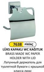 LÜKS PİRİNÇ WC KAĞITLIK KAPAKLI