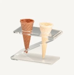 AKRİLİK DONDURMA SERVİS STANDI 8*14*H 9,5 CM