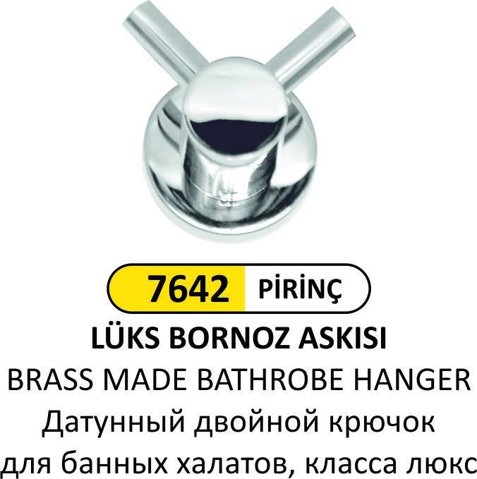 LÜKS BORNOZ ASKISI PİRİNÇ 2 Lİ