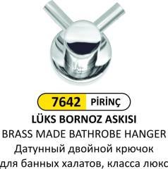 LÜKS BORNOZ ASKISI PİRİNÇ 2 Lİ