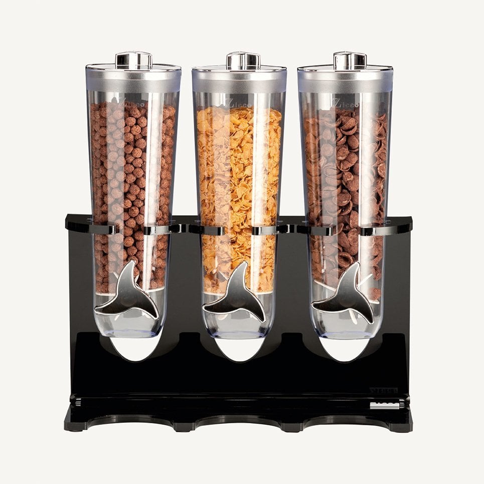 3 LÜ STANDLI CORNFLEKS ALETİ SİYAH BEYAZ 40*17 H 44 cm