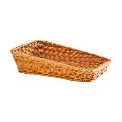 EĞİMLİ DİKDÖRTGEN PLASTİK EKMEK SEPETİ  30*45 CM H 12 H 5 CM