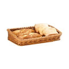 EĞİMLİ DİKDÖRTGEN PLASTİK EKMEK SEPETİ  30*45 CM H 9-H 5 CM