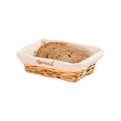 EKMEK SEPETİ DİKDÖRTGEN BEZLİ 23*17* H 7 CM
