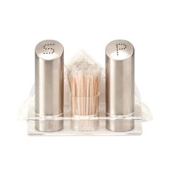 AKRİLİK STANDLI TUZLUK BİBERLİK TAKIMI 15*10,5 H 12 CM