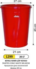 KONİK ÇÖP KOVASI BOYALI 45 CM