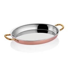 MULTİ-METAL BAKIR OVAL OMLET TAVA