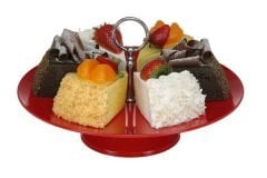 GASTRONOMİ TEŞHİR TEPSİSİ AYAKLI YUVARLAK 30 CM