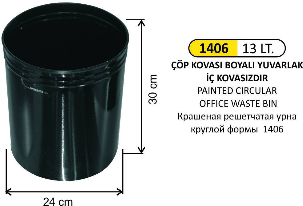 OFİS ÇÖP KOVASI BOYALI