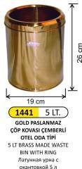 5 LT ÇEMBERLİ GOLD PASLANMAZ ÇÖP KOVASI