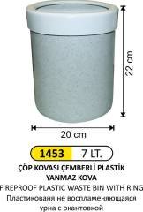 PLASTİK YANMAZ ÇÖP KOVASI ÇEMBERLİ