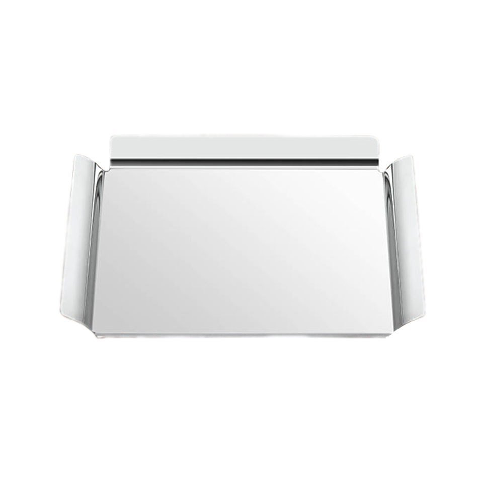 PASLANMAZ DİKDÖRTGEN KAHVE SUNUM TEPSİ 13X25X2 CM