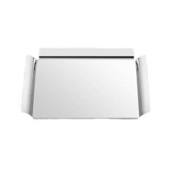 PASLANMAZ DİKDÖRTGEN KAHVE SUNUM TEPSİ 13X25X2 CM