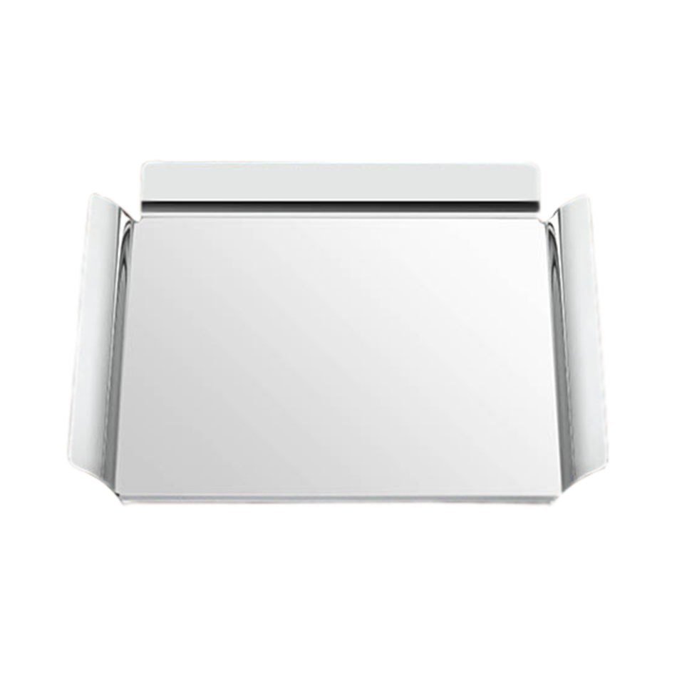 PASLANMAZ KARE KAHVE SUNUM TEPSİ 19X19X2 CM