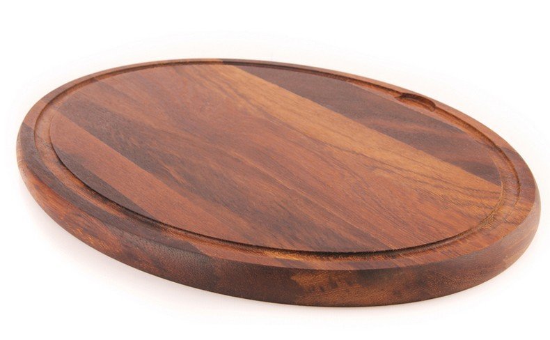 OVAL STEAK AHŞABI KAYIN 40X29 CM
