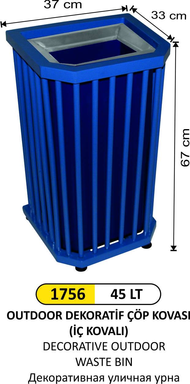 OUTDOOR ÇÖP KOVASI DEKORATİF