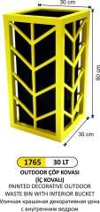 OUTDOOR ÇÖP KOVASI DEKORATİF BOYALI İÇ KOVALI
