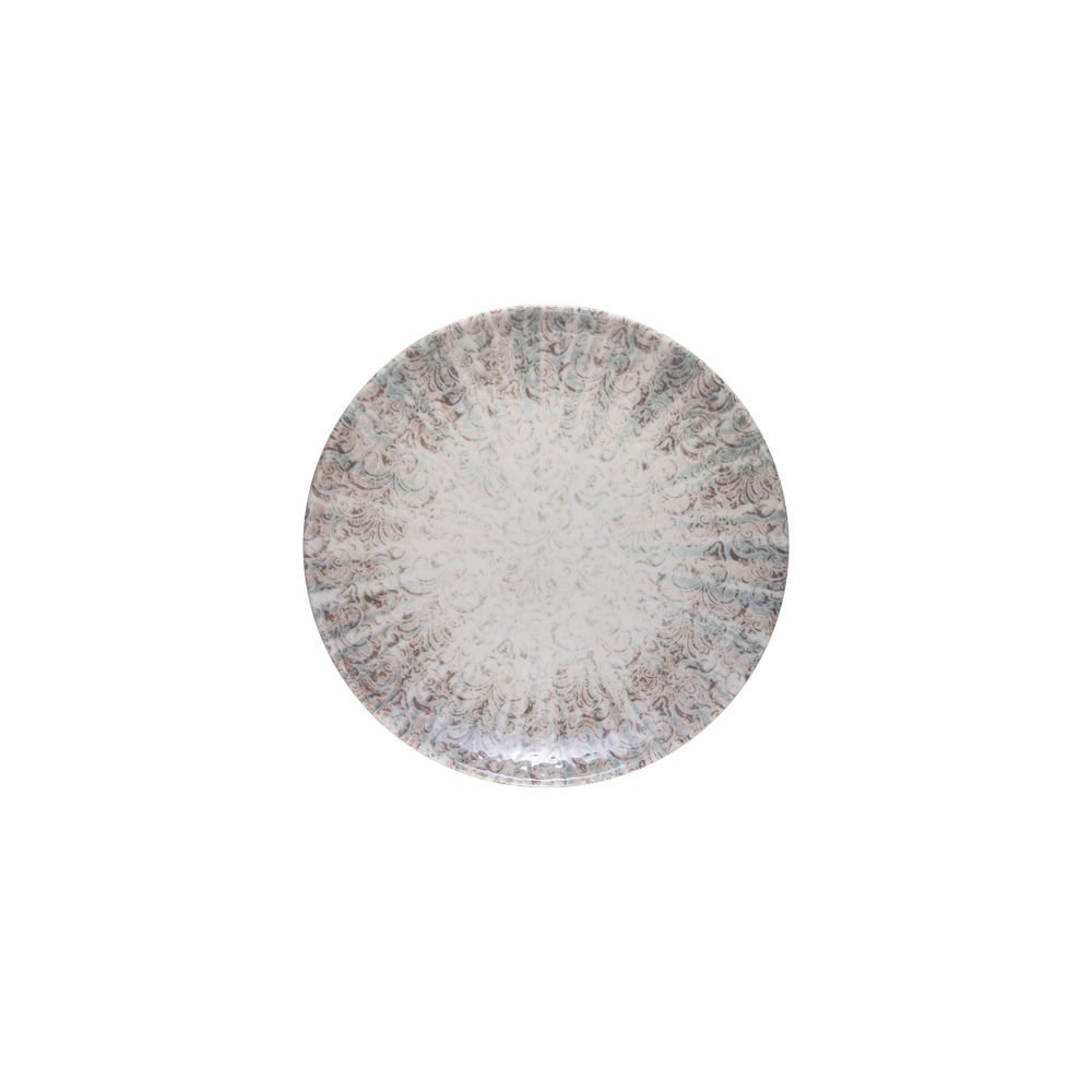 Damask Lona Düz Tabak 17 cm