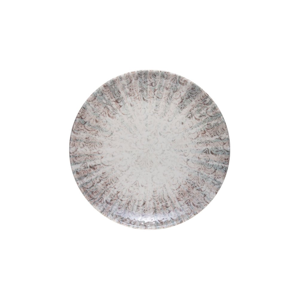 Damask Lona Düz Tabak 21 cm