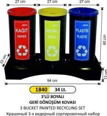 GERİ DÖNÜŞÜM 3 LÜ BOYALI SET