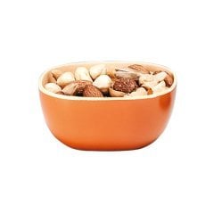 RENKLİ OVAL BAMBU ÇEREZLİK  9,5*9,5 CM