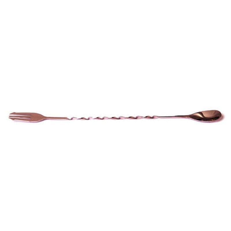 BURGULU ÇATALLI BAR KAŞIK BAKIR 33 CM