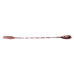 BURGULU ÇATALLI BAR KAŞIK BAKIR 33 CM