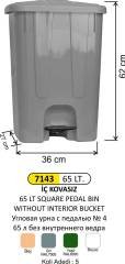 PEDALLI ÇÖP KOVASI KÖŞ.4 NO 65 LT İÇ KOVASIZ 4260