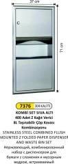 KOMBİ SET PASLANMAZ SIVA ALTI Z KATLAMA ÇÖP KOVASI