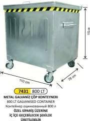 800 LT GALVANİZLİ KONTEYNER