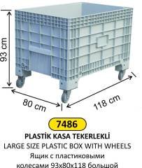 PLASTİK TEKERLEKLİ KASA 93x80x118 BÜYÜK BOY