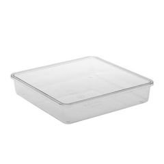 Kare Pasta Kek Kabı Küçük Alt Tepsi PC 253x253x50 H/mm