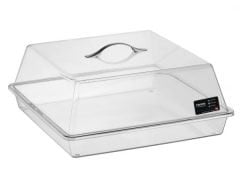 Kare Pasta Kek Kabı Takım Metal Kulplu PC 402x402x185H/mm