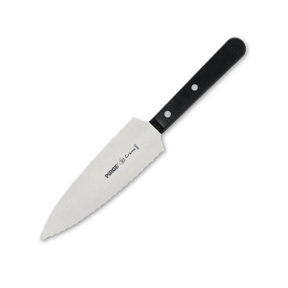 Creme Pasta Servis Bıçağı Çift Dişli 18 cm