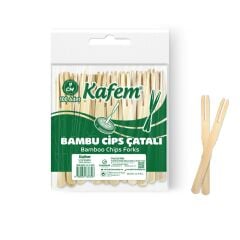 Kafem Bambu Cips Çatalı 9 cm 100 Lü