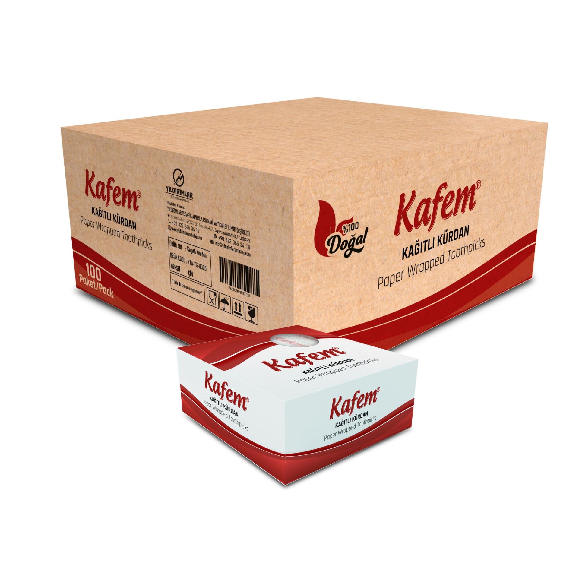 Kağıtlı Kürdan 250 Li X 100 Paket - Kafem