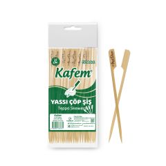 Kafem Yassı Çöp Şiş - Sunum Kürdanı 15 cm 50 Li x 10 Paket