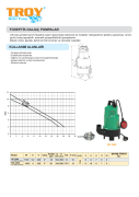 TROY HD 2000  (Açık Çarklı) Plastik Foseptik Dalgıç Pompa  1,5 Hp , 10 Mss , 16 m3/h