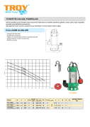 TROY HD 1300/2  Paslanmaz Gövdeli Foseptik Dalgıç Pompa  1 Hp, 11 Mss , 16 m3/h