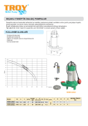 TROY HDBM 2200/2  Paslanmaz Gövde Bıçaklı Foseptik Dalgıç Pompa  1.8 HP , 11,5 Mss , 18 m3/h