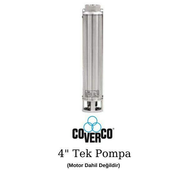 COVERCO 3/30  Tek Dalgıç Pompa, 4'' Derin Kuyu, Sondaj Pompası  3 HP , 205 Mss , 4,2 m3/h