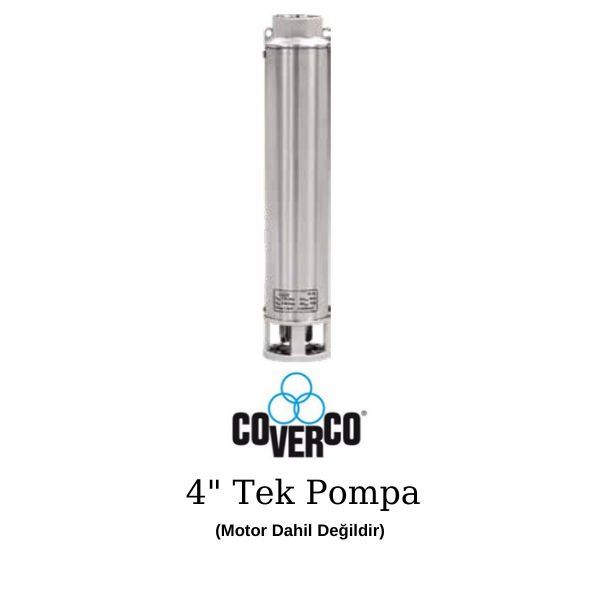 COVERCO 3/37  Tek Dalgıç Pompa, 4'' Derin Kuyu, Sondaj Pompası  4 HP , 257 Mss , 4,2 m3/h