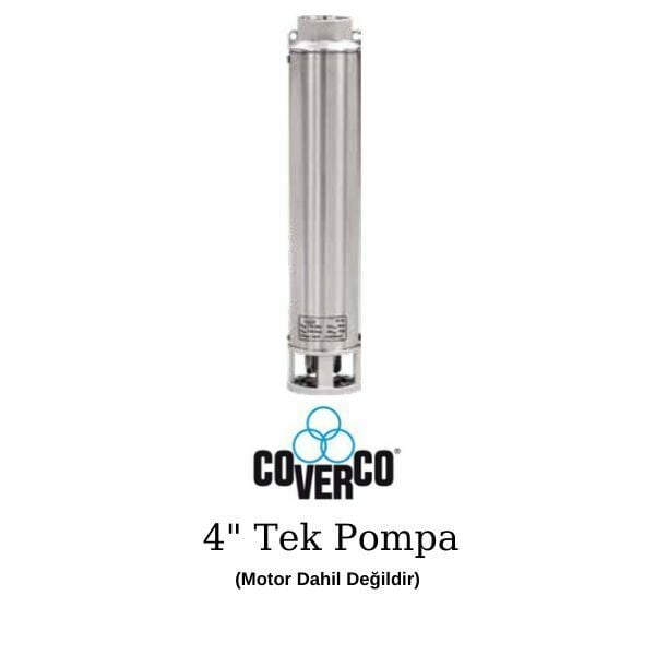 COVERCO 6/06  Tek Dalgıç Pompa, 4'' Derin Kuyu, Sondaj Pompası  1 Hp, 35 Mss , 9 m3/h