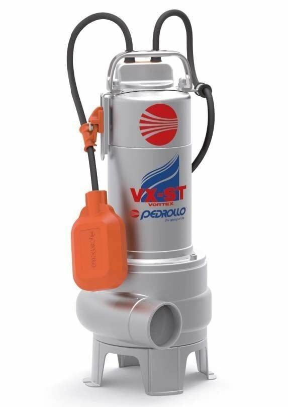 PEDROLLO VXm 15/50 - ST  Foseptik Drenaj Pompası,  1,5 Hp , 13,5 Mss , 39 m3/h , 50mm partikül çapı , 10mt kablo