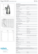 FLYGT BS 2125.181 HT (233) Aluminyum Gövde Soğutmalı Aşındırıcı ve Korozif Sıvı Dalgıç Pompa, Endüstriyel Drenaj ve Transfer Pompası